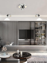 Adjustable Rotating Three Head LED Spotlight Flush Mount Ceiling Fixture for Accent Lighting