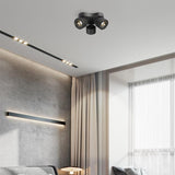 Adjustable Rotating Three Head LED Spotlight Flush Mount Ceiling Fixture for Accent Lighting