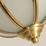 vintage-tiffany-style-brass-ceiling-light-white-glass-shade-semi-flush-mount-fixture