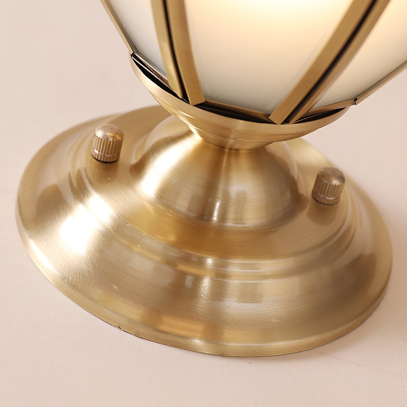 vintage-tiffany-style-brass-ceiling-light-white-glass-shade-semi-flush-mount-fixture