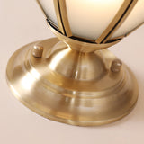 vintage-tiffany-style-brass-ceiling-light-white-glass-shade-semi-flush-mount-fixture