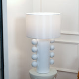 Contemporary Geometric Table Lamp with Spherical Base Accents for Modern Bedroom Decor