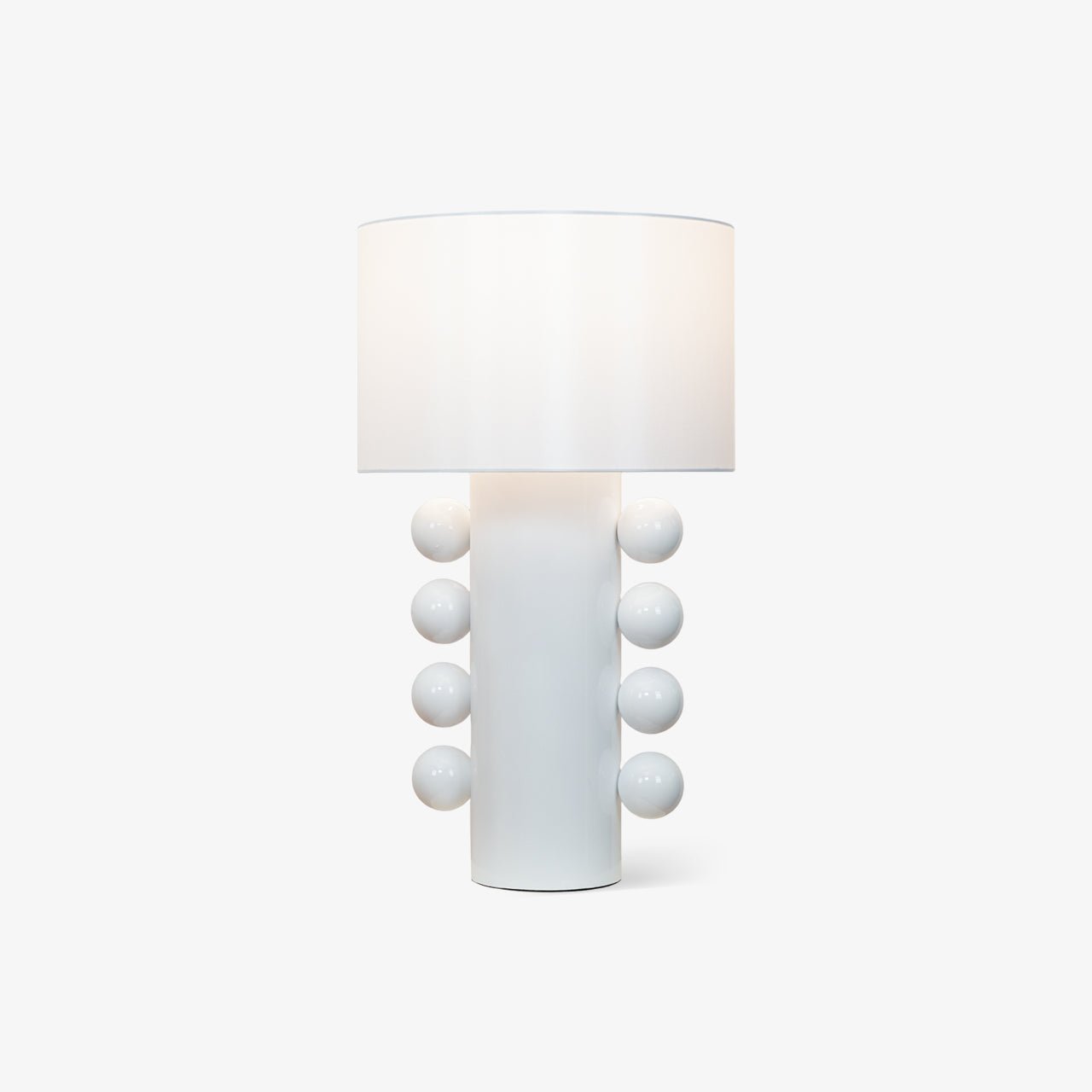 Contemporary Geometric Table Lamp with Spherical Base Accents for Modern Bedroom Decor