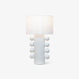 Contemporary Geometric Table Lamp with Spherical Base Accents for Modern Bedroom Decor