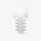 Contemporary Geometric Table Lamp with Spherical Base Accents for Modern Bedroom Decor