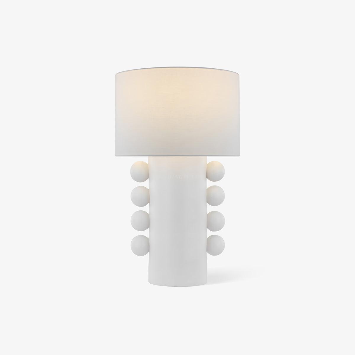 Contemporary Geometric Table Lamp with Spherical Base Accents for Modern Bedroom Decor