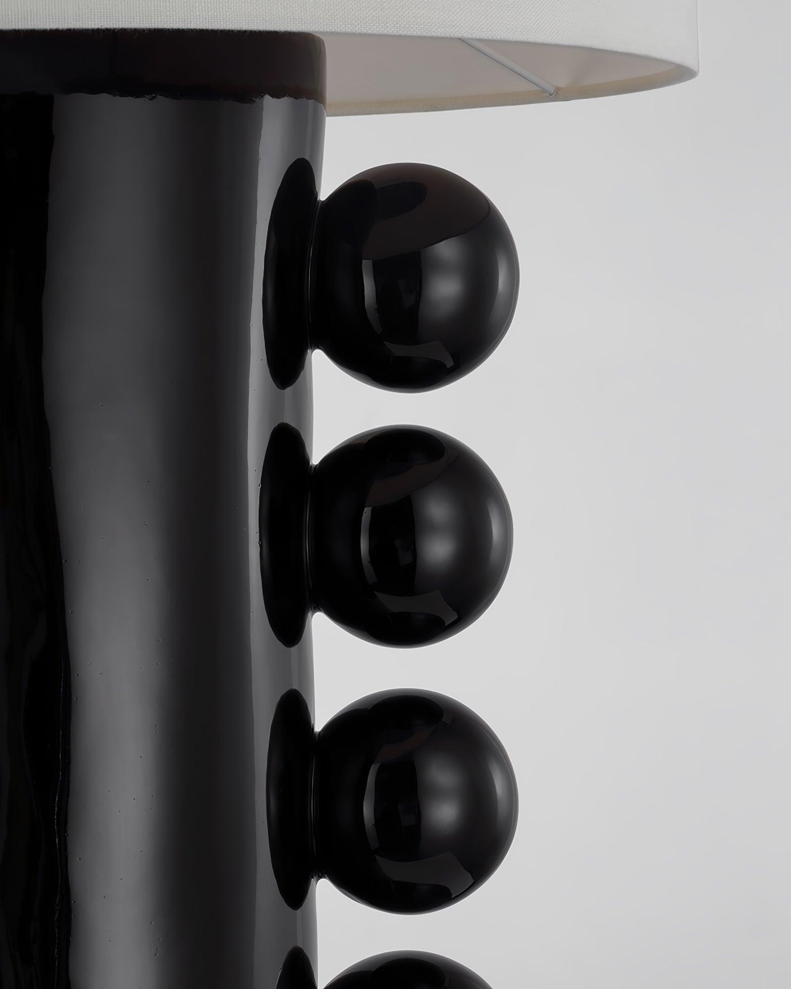 Contemporary Geometric Table Lamp with Spherical Base Accents for Modern Bedroom Decor