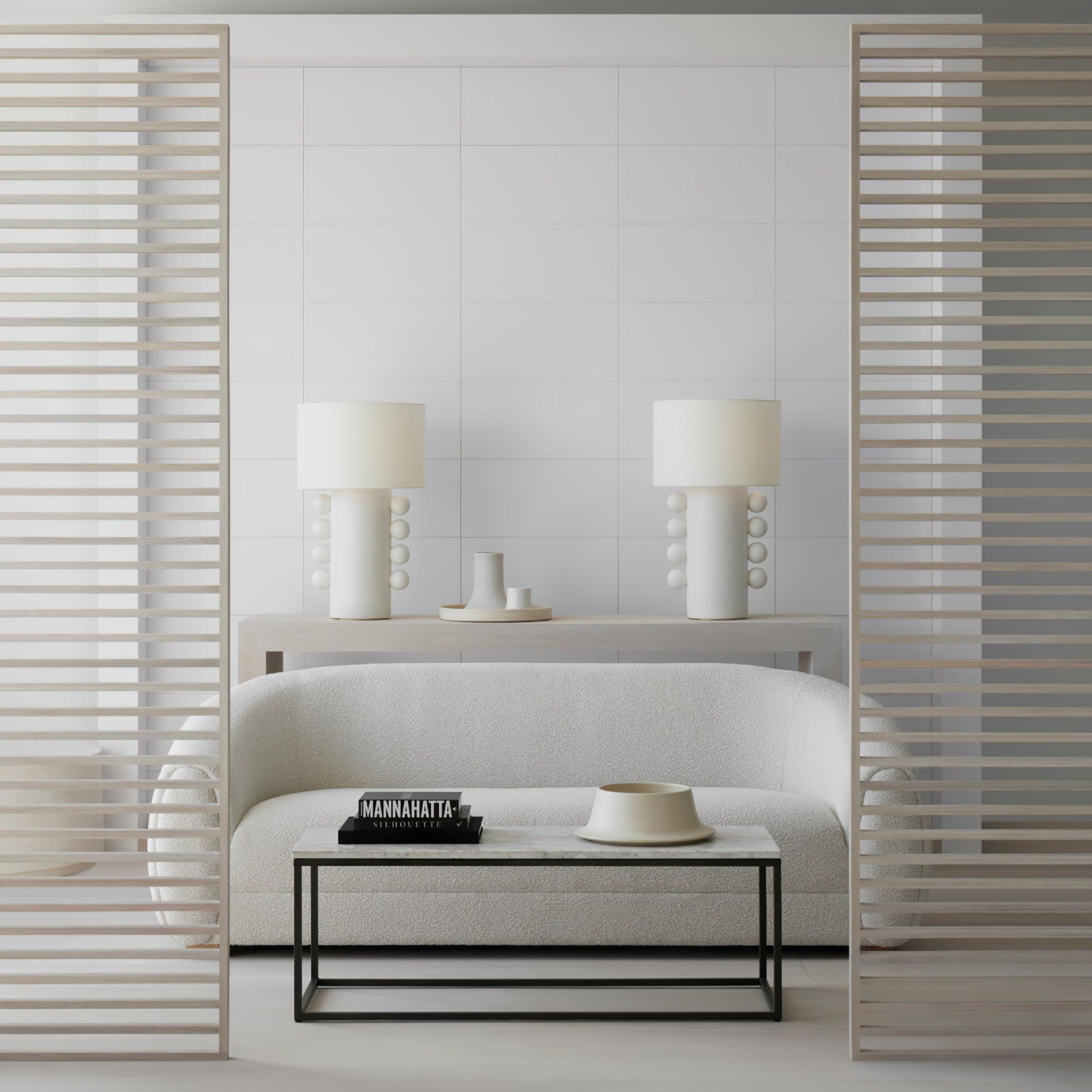 Contemporary Geometric Table Lamp with Spherical Base Accents for Modern Bedroom Decor