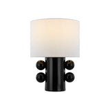 Contemporary Geometric Table Lamp with Spherical Base Accents for Modern Bedroom Decor