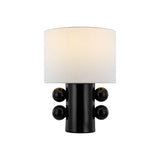 Contemporary Geometric Table Lamp with Spherical Base Accents for Modern Bedroom Decor
