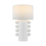 Contemporary Geometric Table Lamp with Spherical Base Accents for Modern Bedroom Decor