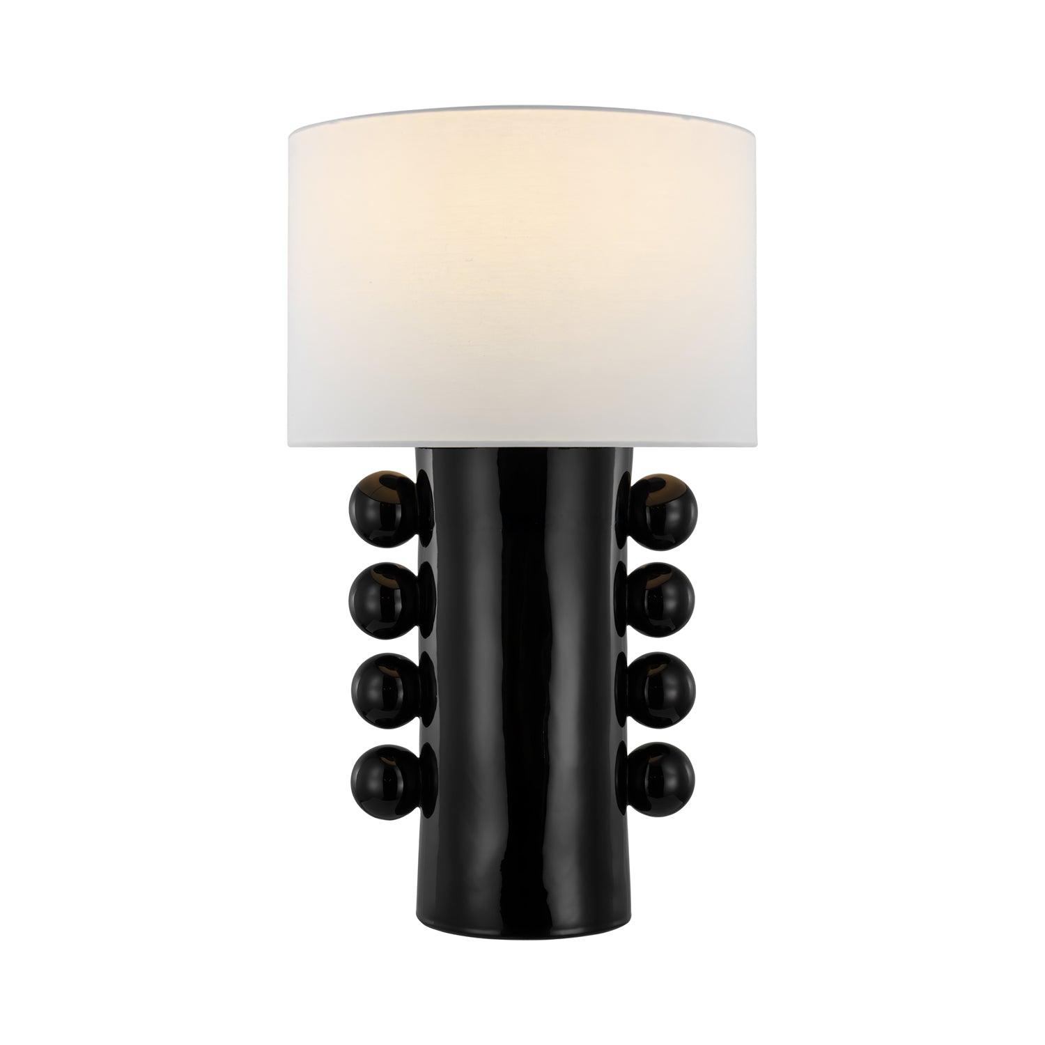 Contemporary Geometric Table Lamp with Spherical Base Accents for Modern Bedroom Decor
