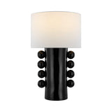 Contemporary Geometric Table Lamp with Spherical Base Accents for Modern Bedroom Decor