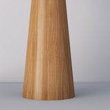 Modern Scandinavian Wooden Floor Lamp with Tilt Hat Fabric Shade Standing Light