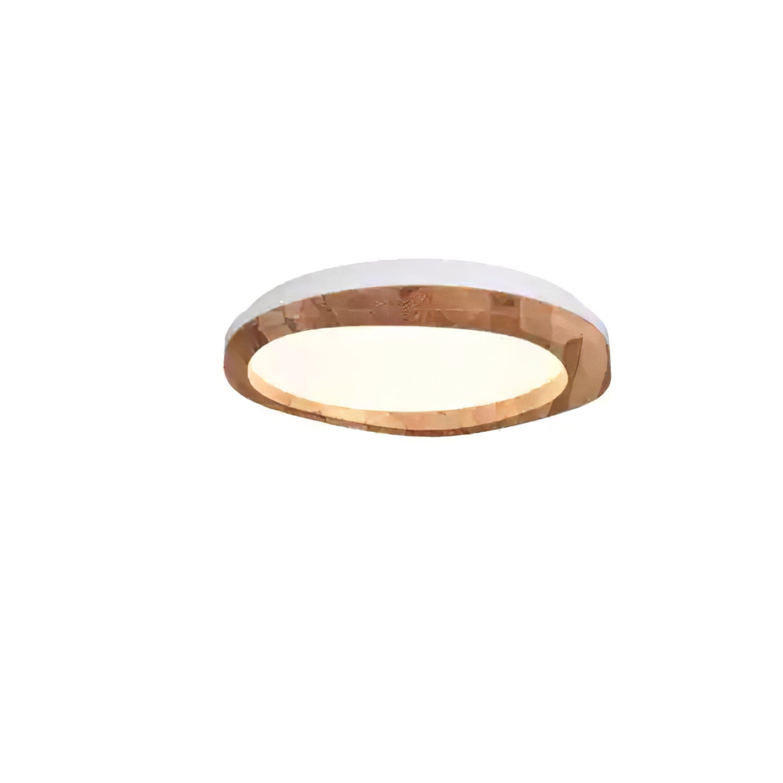 Timber Round Wood Ceiling Lamp Modern LED Flush Mount Light Fixture for Living Room and Bedroom