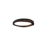 Timber Round Wood Ceiling Lamp Modern LED Flush Mount Light Fixture for Living Room and Bedroom