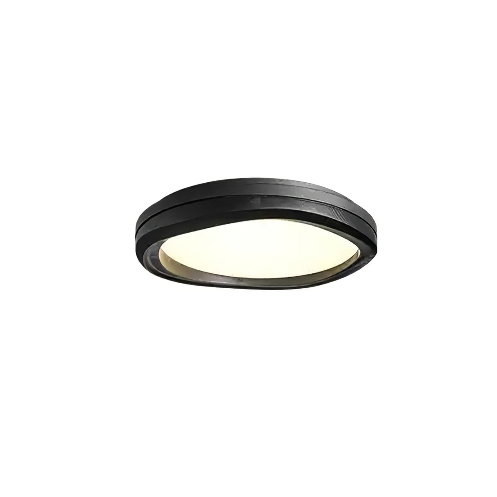 Timber Round Wood Ceiling Lamp Modern LED Flush Mount Light Fixture for Living Room and Bedroom