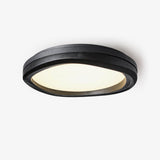 Timber Round Wood Ceiling Lamp Modern LED Flush Mount Light Fixture for Living Room and Bedroom