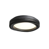 Timber Round Wood Ceiling Lamp Modern LED Flush Mount Light Fixture for Living Room and Bedroom