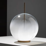 Modern Integrated LED Glass Table Lamp for Bedside and Living Room Decor