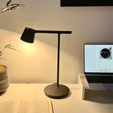 Modern Minimalist Tip Table Lamp with Adjustable Head and Dimmable LED Light for Workspace