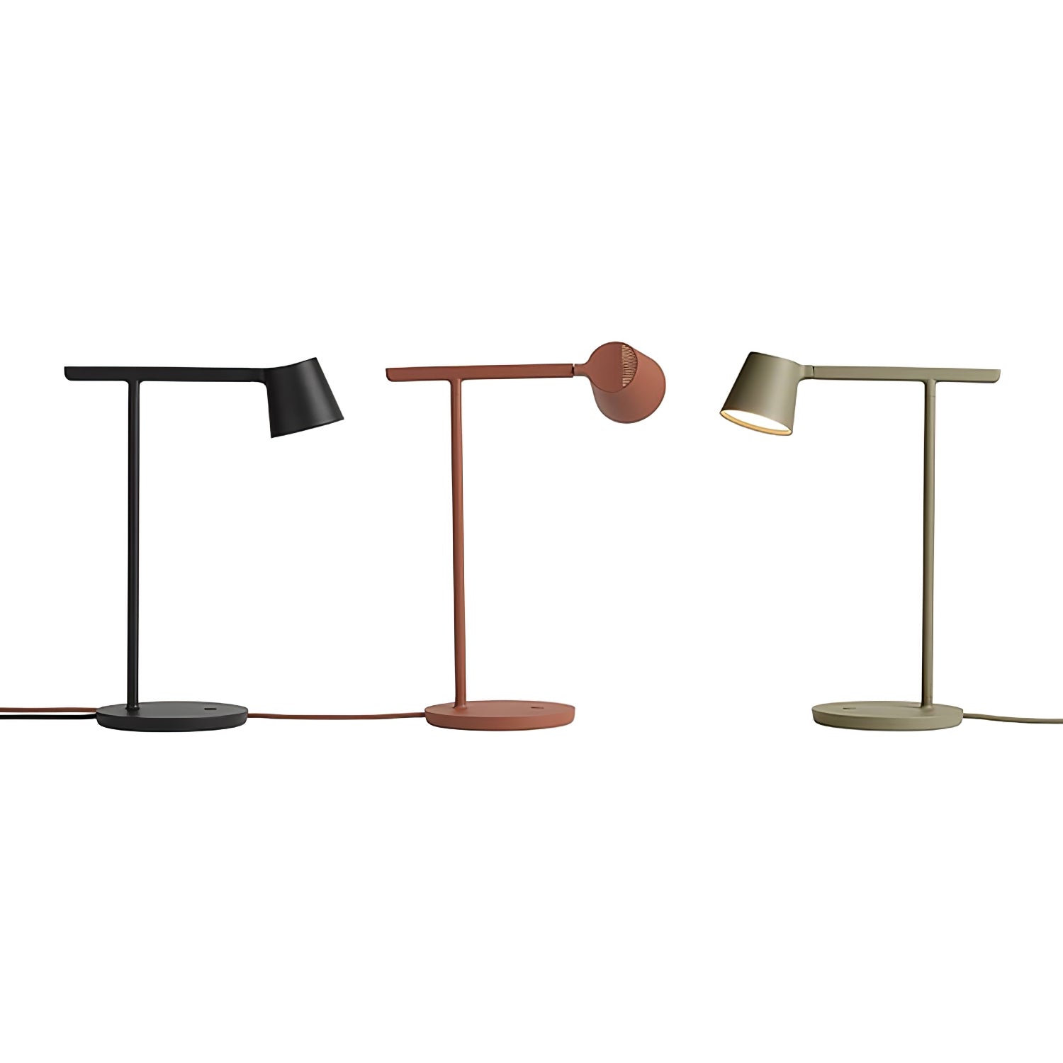 Modern Minimalist Tip Table Lamp with Adjustable Head and Dimmable LED Light for Workspace