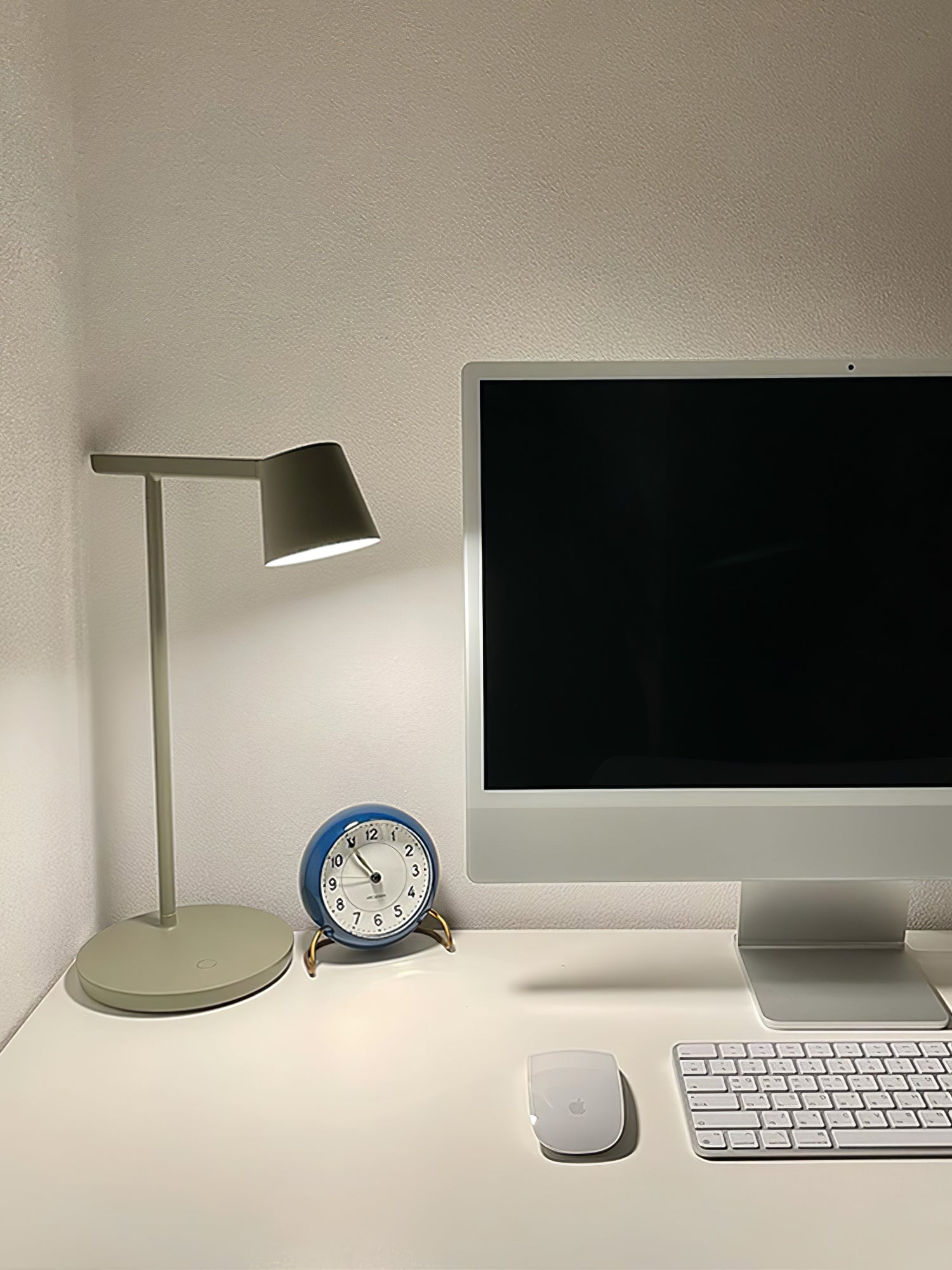Modern Minimalist Tip Table Lamp with Adjustable Head and Dimmable LED Light for Workspace