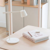 Modern Minimalist Tip Table Lamp with Adjustable Head and Dimmable LED Light for Workspace