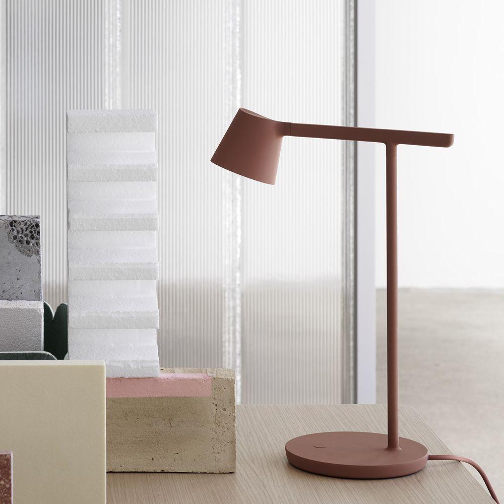 Modern Minimalist Tip Table Lamp with Adjustable Head and Dimmable LED Light for Workspace