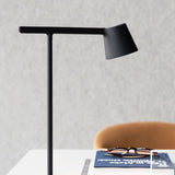 Modern Minimalist Tip Table Lamp with Adjustable Head and Dimmable LED Light for Workspace