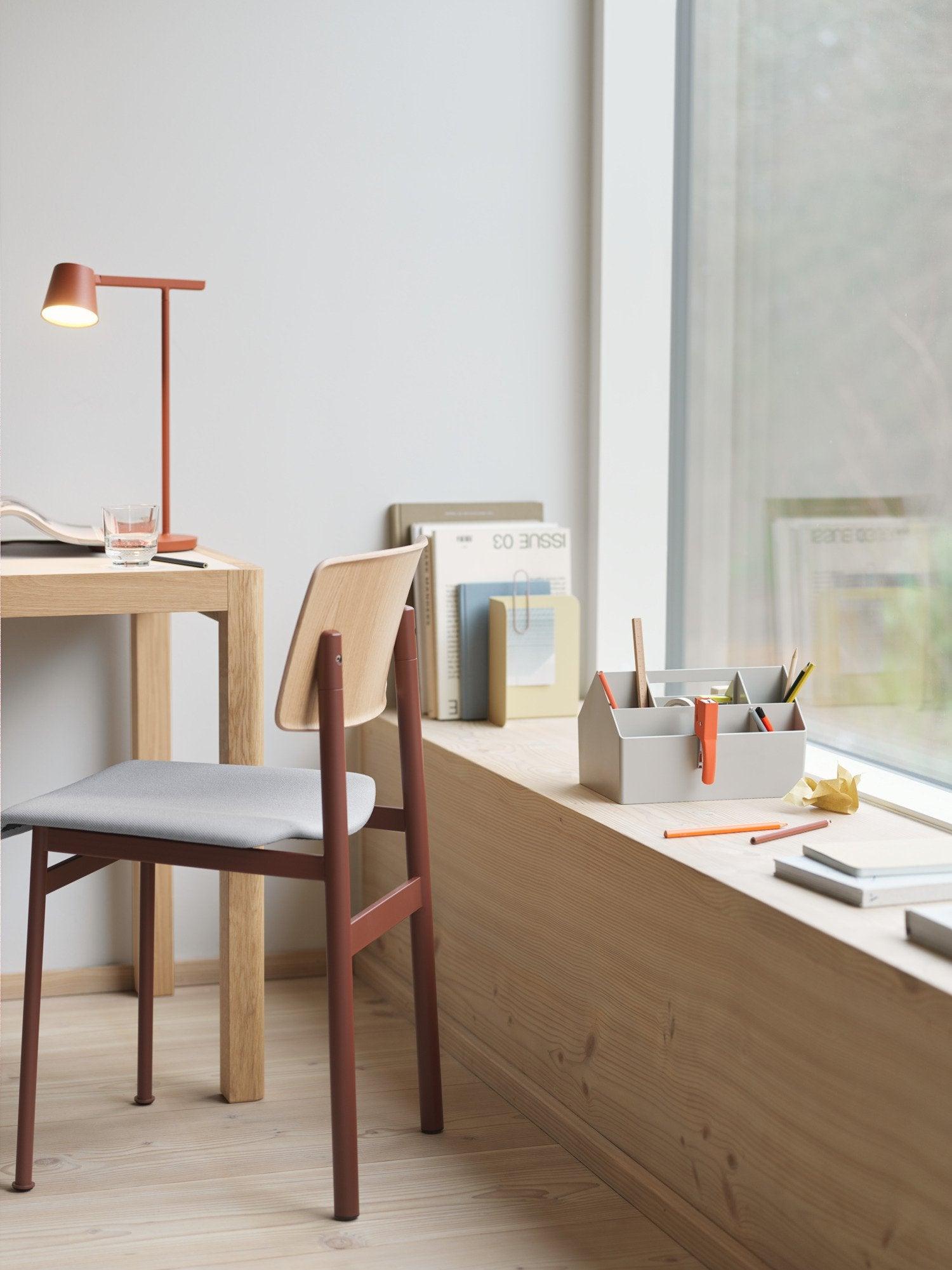 Modern Minimalist Tip Table Lamp with Adjustable Head and Dimmable LED Light for Workspace