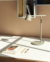 Modern Minimalist Tip Table Lamp with Adjustable Head and Dimmable LED Light for Workspace