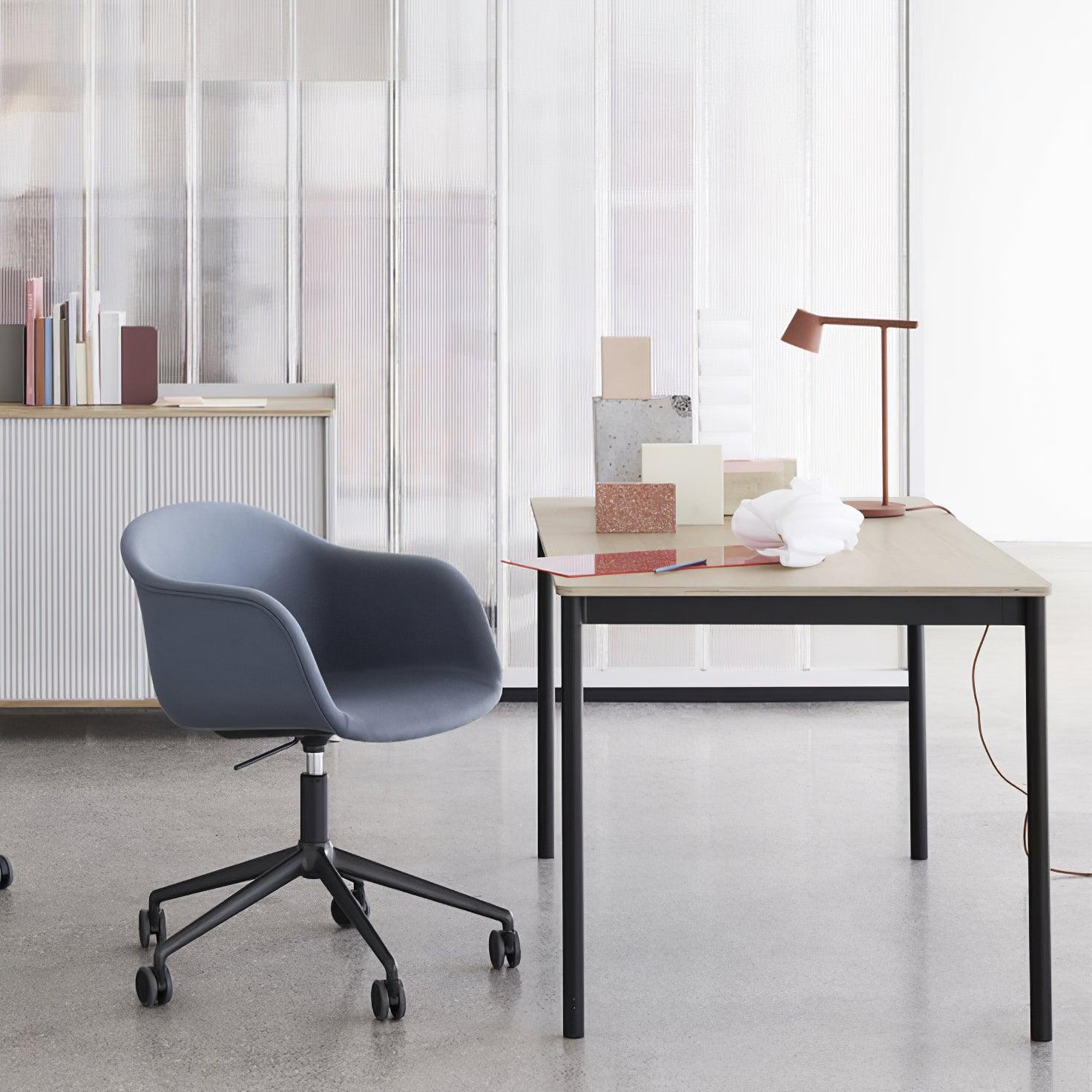 Modern Minimalist Tip Table Lamp with Adjustable Head and Dimmable LED Light for Workspace