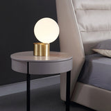 Modern Handcrafted Glass Globe Desk Lamp Gold Minimalist Table Light for Home Office