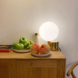 Modern Handcrafted Glass Globe Desk Lamp Gold Minimalist Table Light for Home Office