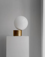 Modern Handcrafted Glass Globe Desk Lamp Gold Minimalist Table Light for Home Office
