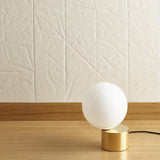 Modern Handcrafted Glass Globe Desk Lamp Gold Minimalist Table Light for Home Office