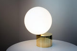 Modern Handcrafted Glass Globe Desk Lamp Gold Minimalist Table Light for Home Office