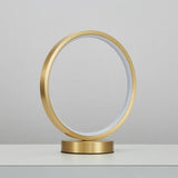 Tivoli Modern Round Brass LED Table Lamp Minimalist Bedside Lighting for Bedroom