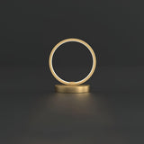 Tivoli Modern Round Brass LED Table Lamp Minimalist Bedside Lighting for Bedroom