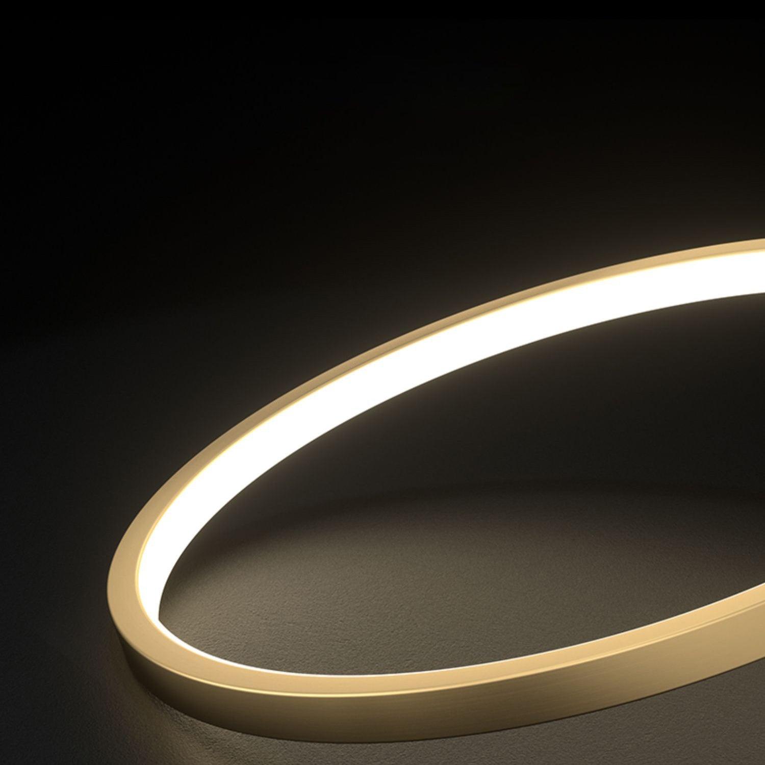 Tivoli Modern Round Brass LED Table Lamp Minimalist Bedside Lighting for Bedroom