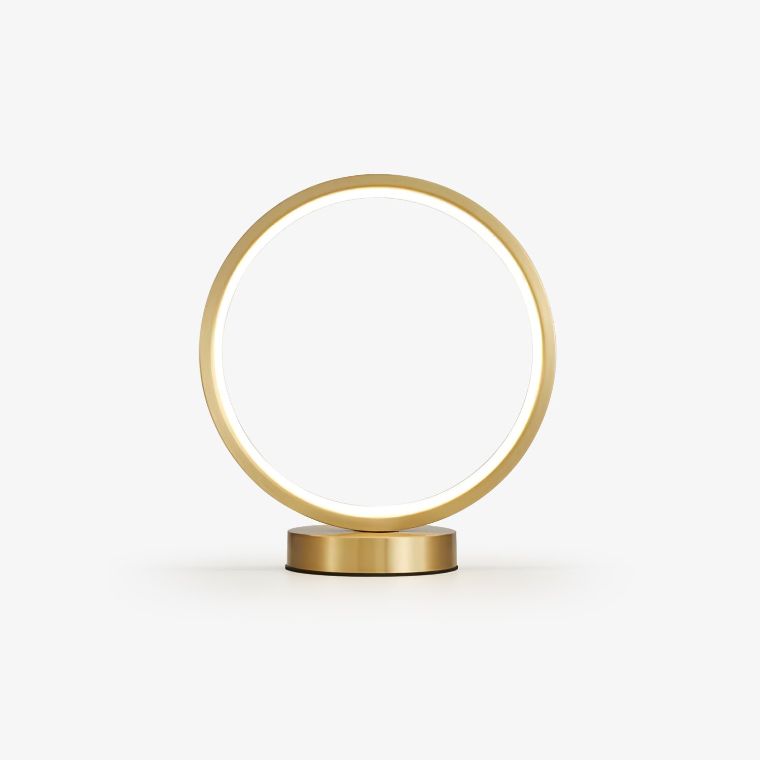Tivoli Modern Round Brass LED Table Lamp Minimalist Bedside Lighting for Bedroom