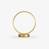 Tivoli Modern Round Brass LED Table Lamp Minimalist Bedside Lighting for Bedroom