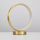 Tivoli Modern Round Brass LED Table Lamp Minimalist Bedside Lighting for Bedroom