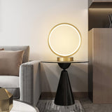 Tivoli Modern Round Brass LED Table Lamp Minimalist Bedside Lighting for Bedroom