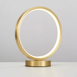 Tivoli Modern Round Brass LED Table Lamp Minimalist Bedside Lighting for Bedroom