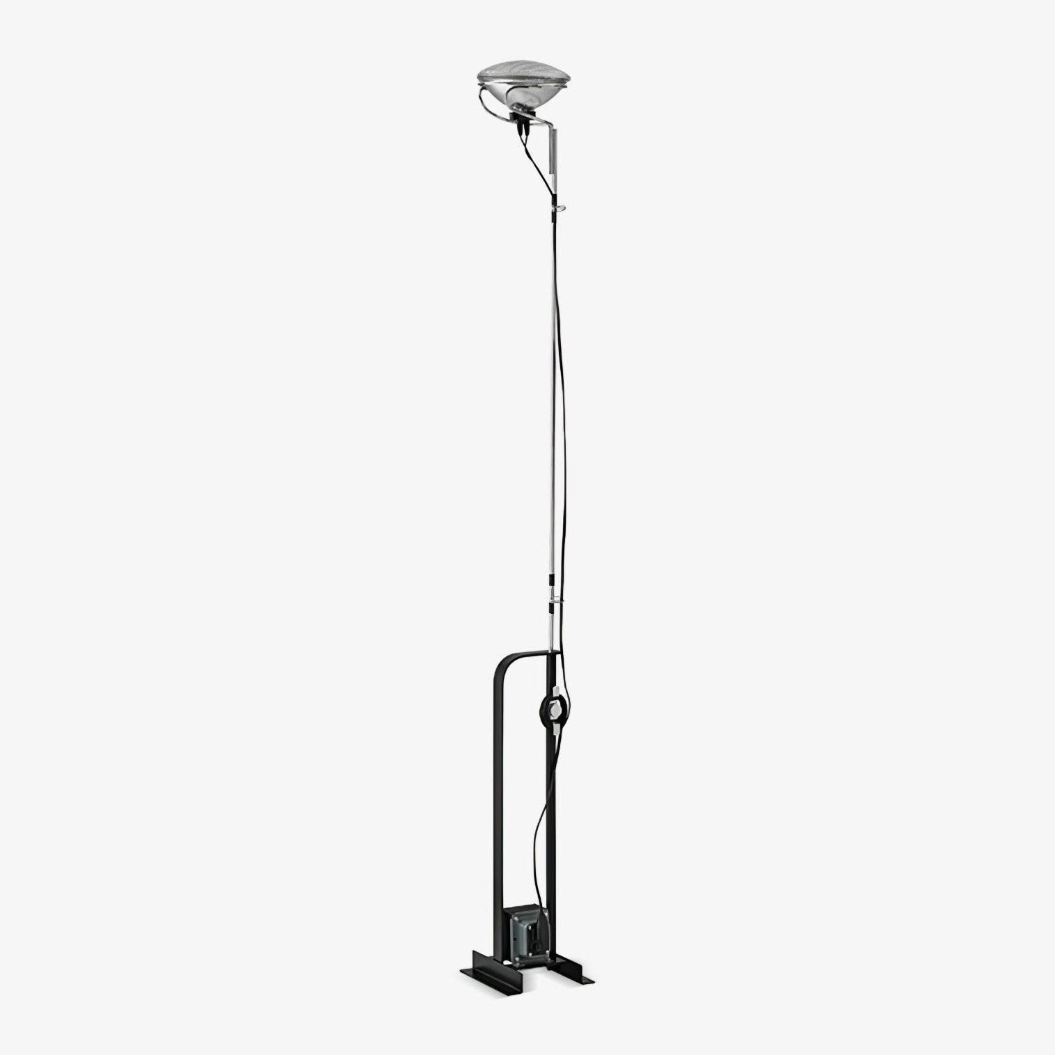Modern Industrial Adjustable LED Floor Lamp with Telescopic Stem for Living Room Lighting