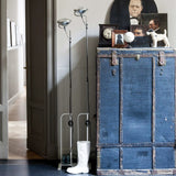Modern Industrial Adjustable LED Floor Lamp with Telescopic Stem for Living Room Lighting