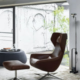 Modern Industrial Adjustable LED Floor Lamp with Telescopic Stem for Living Room Lighting