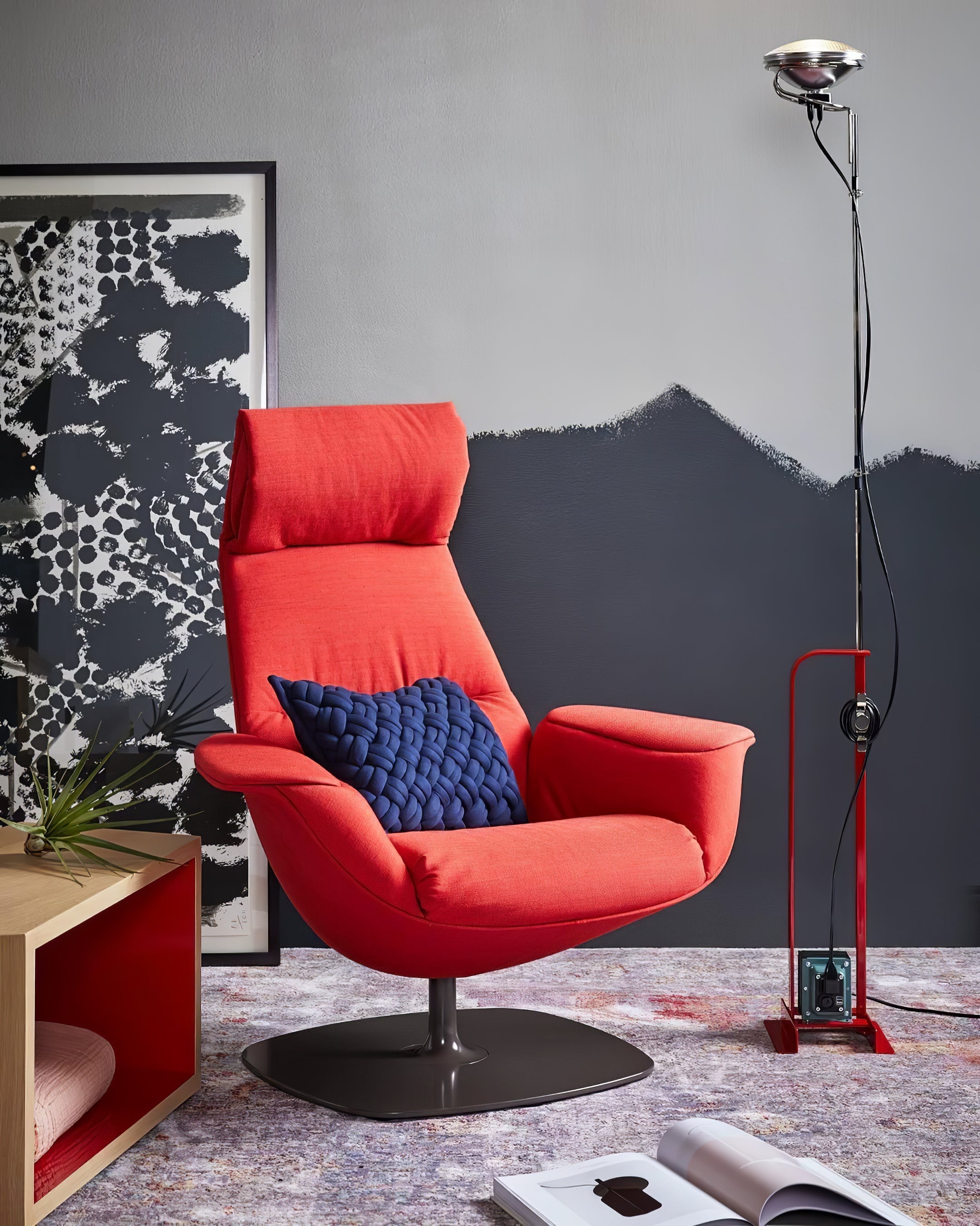 Modern Industrial Adjustable LED Floor Lamp with Telescopic Stem for Living Room Lighting